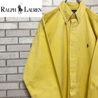 ラルフローレン(Ralph Lauren)の【レア】ラルフローレン【福様専用】刺繍ロゴBDイエローチノシャツ90s(シャツ)