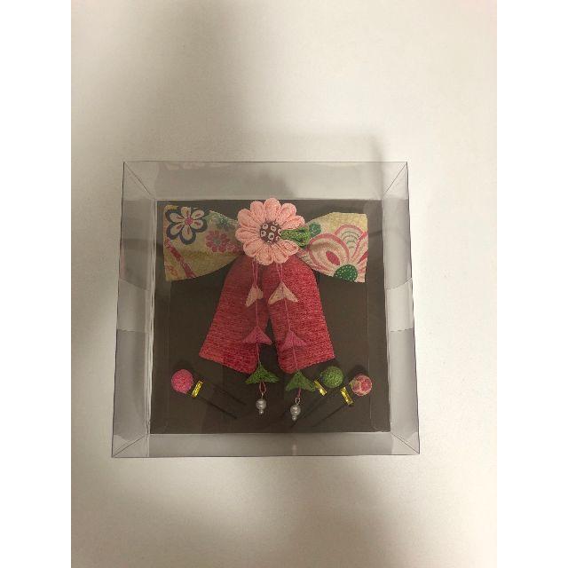 ピンクのマーガレット花のリボンの髪飾りセット（卒業式・袴・ちりめん細工） 3