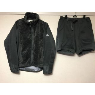 ザノースフェイス(THE NORTH FACE)のand wander アンドワンダー フリース セットアップ ブルゾン パンツ(マウンテンパーカー)