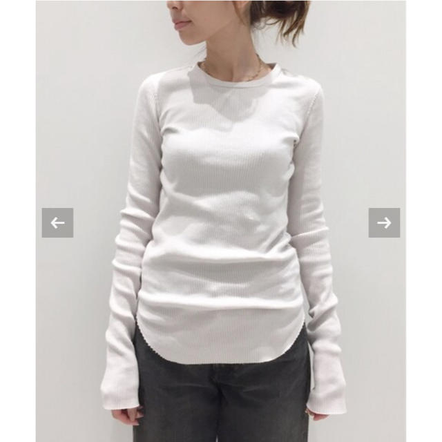 L'Appartement DEUXIEME CLASSE(アパルトモンドゥーズィエムクラス)のアパルトモン 新品★RIB L/S TOP ナチュラル★ レディースのトップス(カットソー(長袖/七分))の商品写真