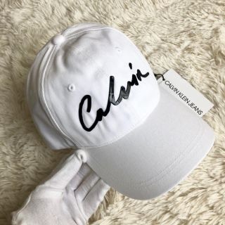 カルバンクライン(Calvin Klein)の新品 カルバンクライン CALVIN KLEIN 新作 ロゴキャップ　ホワイト(キャップ)