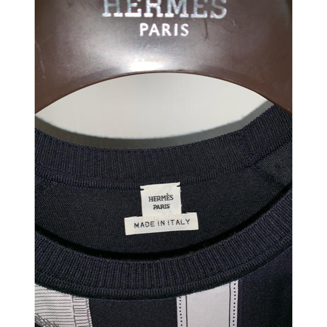 Hermes(エルメス)のエルメス シルク×ウール 薄手半袖セーター 美品 レディースのトップス(ニット/セーター)の商品写真