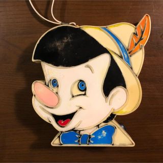 ディズニー(Disney)のピノキオ 1970代製 ヴィンテージ 顔型ラジオ レア物(キャラクターグッズ)