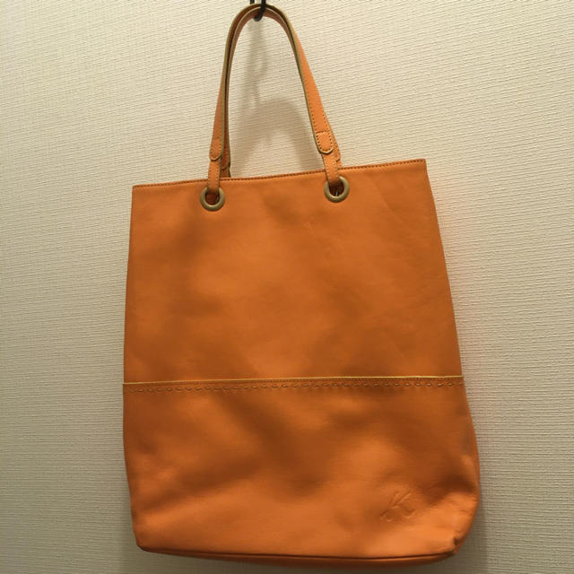 【A4対応】キタムラ　春色トートバッグ　ライトオレンジ