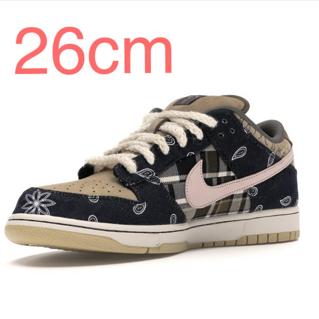 Nike sb dunk low travis scott 26cm靴/シューズ