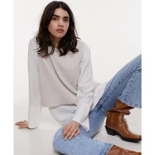 ザラ(ZARA)のZARA コントラストディティール入りトップス(カットソー(長袖/七分))