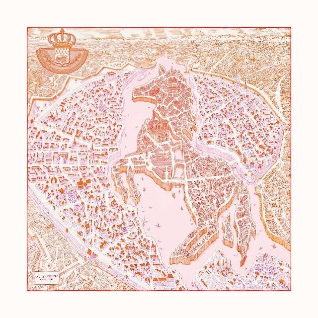 Hermes - エルメス スカーフ カレ 90 [シテ カヴァリエール] ピンク系 新品本物