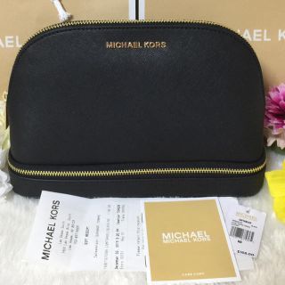 マイケルコース(Michael Kors)の2019年新作 BLACK マイケルコース ラージ ポーチ トラベル バッグ(ポーチ)