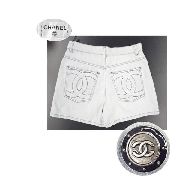 10%OFF】 CHANEL 柔らかデニムパンツ 大きなココマークポケットとココ