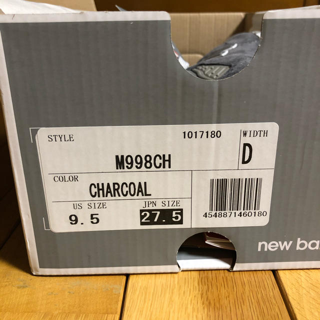 【新品未使用】New balance m998ch ニューバランス　チャコール