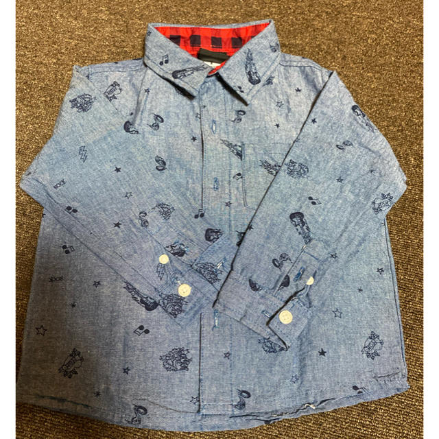 デニムシャツ　セットアップ　100-105 キッズ/ベビー/マタニティのキッズ服男の子用(90cm~)(その他)の商品写真