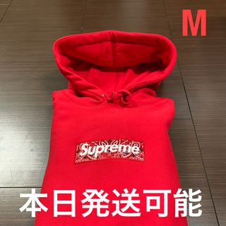 シュプリーム(Supreme)のsupreme bandana box logo hooded M オマケ有(パーカー)