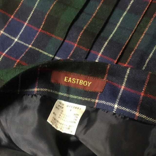 EASTBOY(イーストボーイ)のEastBoy☆ウールチェックスカート レディースのスカート(ひざ丈スカート)の商品写真