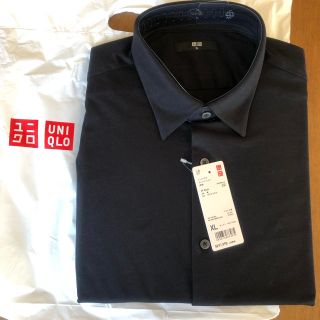 ユニクロ(UNIQLO)のUNIQLOユニクロ イージーケアジャージーシャツ(長袖)XL黒(シャツ)