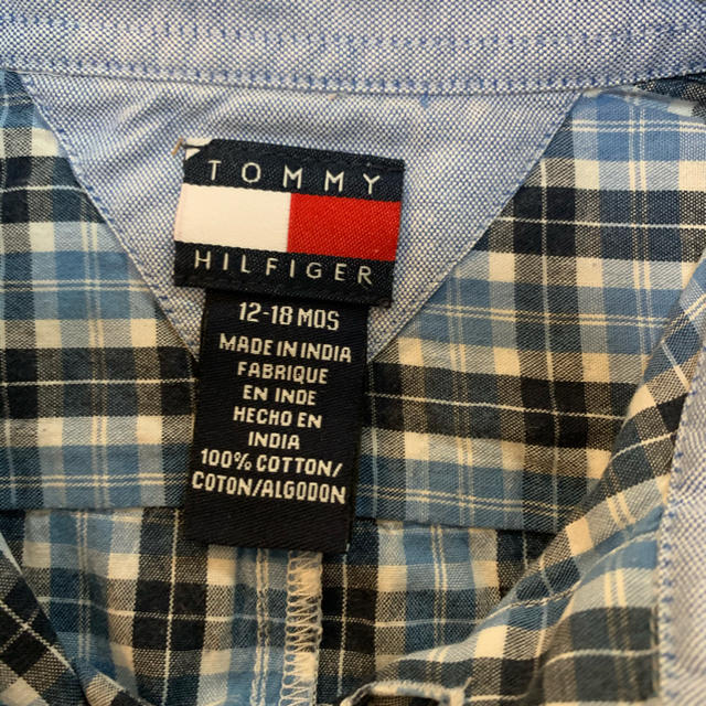 TOMMY HILFIGER(トミーヒルフィガー)のトミーヒルフィガーのチェックロンパース　80 キッズ/ベビー/マタニティのベビー服(~85cm)(ロンパース)の商品写真