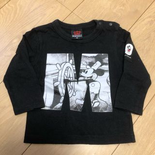 ベビードール(BABYDOLL)のbaby doll ミッキーマウス　長袖Tシャツ　80cm 黒(Ｔシャツ)