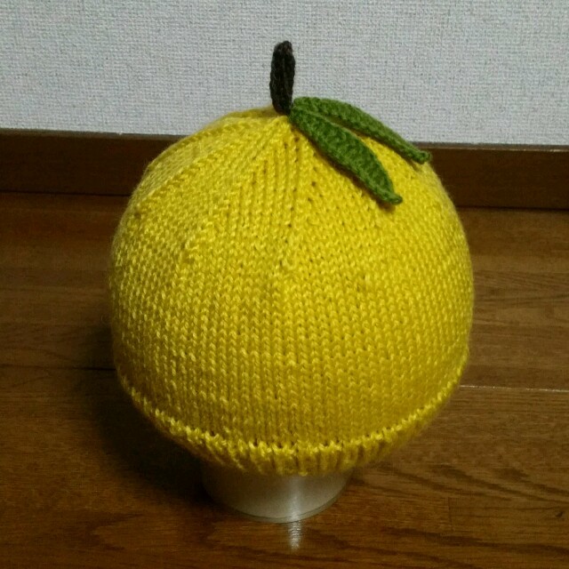 ゆず　帽子　ハンドメイド