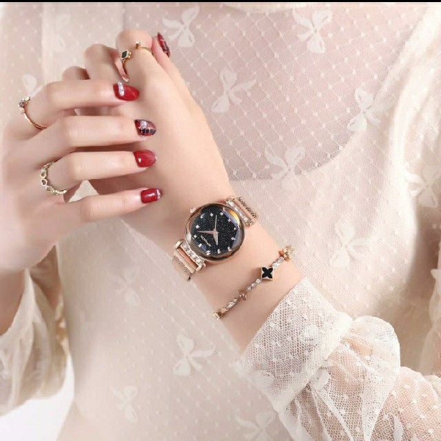 ぴか様専用腕時計 レディース 時計 クオーツ 日本製 ダイヤモンド文字盤 レディースのファッション小物(腕時計)の商品写真