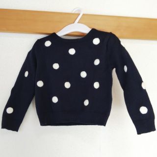 エイチアンドエム(H&M)の ★70センチ 80センチ★H&M ドット セーター★ネイビー(ニット/セーター)