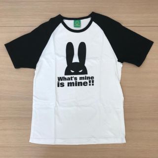 ライトオン(Right-on)のウサギ　Ｔシャツ　ホワイト　ブラック　半袖Mサイズ　cozygen コットン(Tシャツ/カットソー(半袖/袖なし))