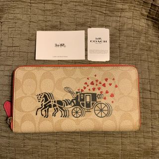 コーチ(COACH)の在庫わずか　COACH コーチ馬車 ホース＆ハート 長財布(長財布)