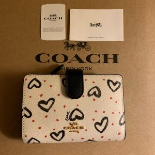 コーチ(COACH)の明日まで価格！新品　コーチ　プリント ミディアム 2つ折り財布(折り財布)