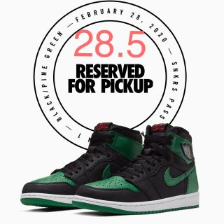 ナイキ(NIKE)のAir Jordan 1 Black Pine Green(スニーカー)