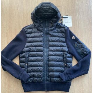 モンクレール(MONCLER)のモンクレール　Moncler ニットダウン　サイズM ネイビー(ダウンジャケット)