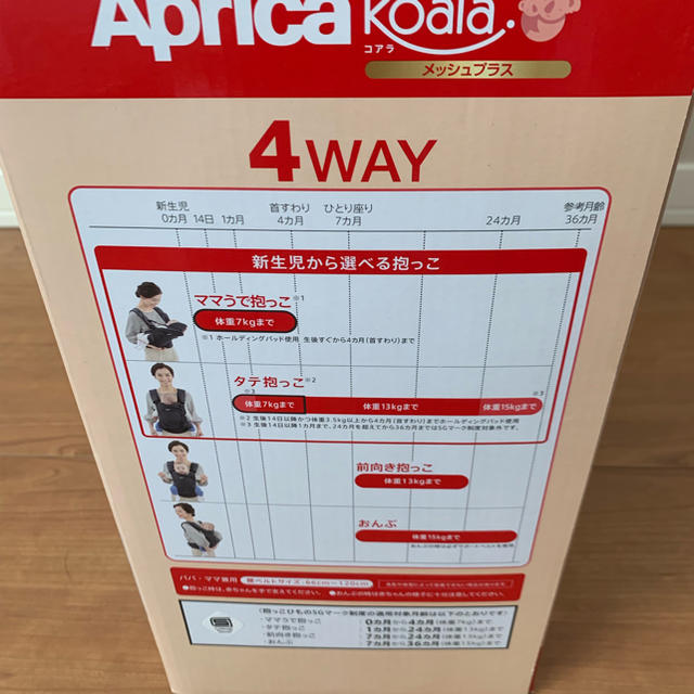 Aprica(アップリカ)のAprica  コアラ抱っこ紐 ネイビースカイ キッズ/ベビー/マタニティの外出/移動用品(抱っこひも/おんぶひも)の商品写真