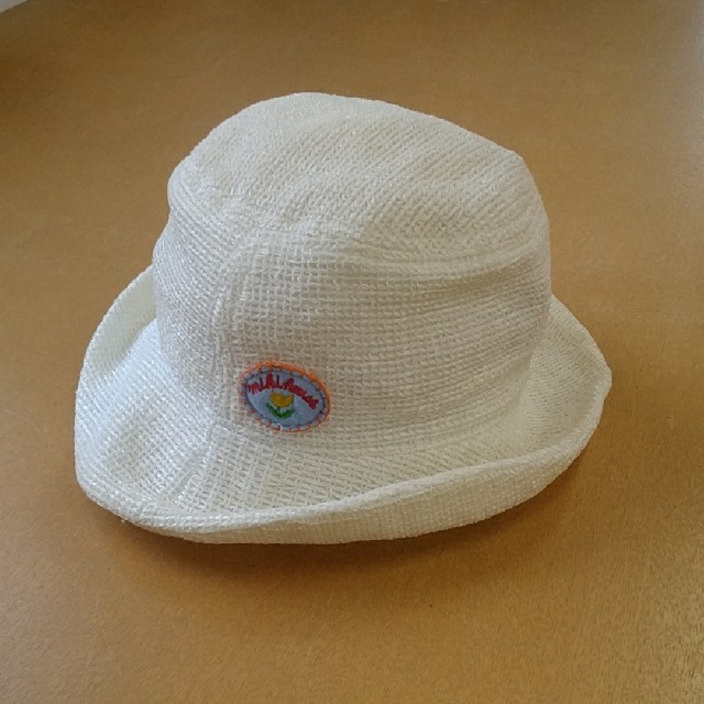 mikihouse(ミキハウス)のミキハウス　帽子　ハット　50cm 白　ホワイト　新品タグ付き キッズ/ベビー/マタニティのこども用ファッション小物(帽子)の商品写真