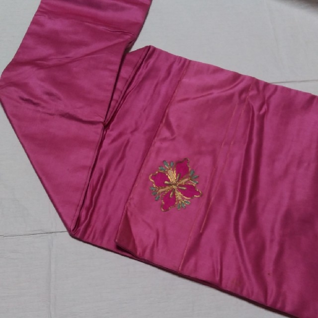 期間限定お値下げ【帯】名古屋帯　濃いピンク レディースの水着/浴衣(帯)の商品写真