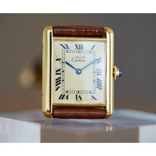 カルティエ(Cartier)の美品 カルティエ マスト タンク アイボリー LM Cartier (腕時計(アナログ))