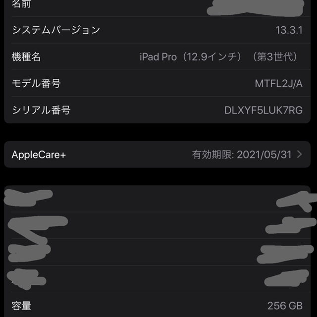 iPadpro 12.9インチ 256gb