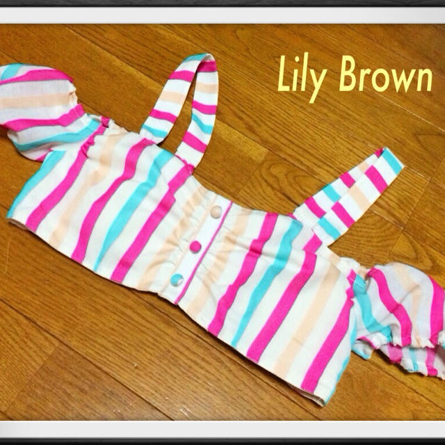 Lily Brown(リリーブラウン)のストライプビスチェ レディースのトップス(カットソー(半袖/袖なし))の商品写真