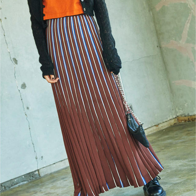 Mulch Stripe Maxi Knit Skirt レディースのスカート(ロングスカート)の商品写真