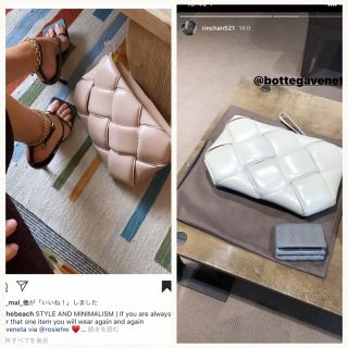 ボッテガヴェネタ(Bottega Veneta)の最終価格　日本未入荷　梨花さんと色違い　newボッテガ　パデッド　クラッチバッグ(クラッチバッグ)