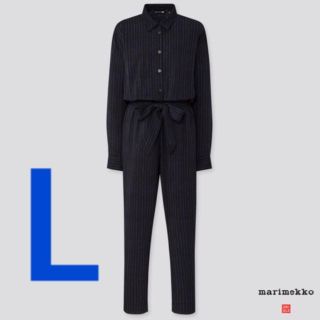 ユニクロ(UNIQLO)の☆新品☆海外限定☆マリメッコ×ユニクロ☆ ジャンプスーツ 紺 Lサイズ  (オールインワン)