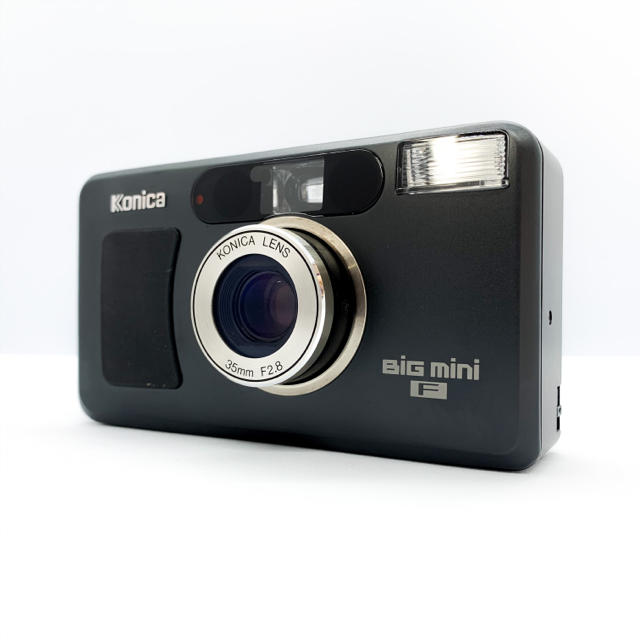 【美品】KONICA BIG MINI F コニカ フィルムカメラ 純正ケース付