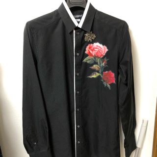 ドルチェアンドガッバーナ(DOLCE&GABBANA)のドルチェ&ガッバーナ ビジュー刺繍シャツ　37(シャツ)