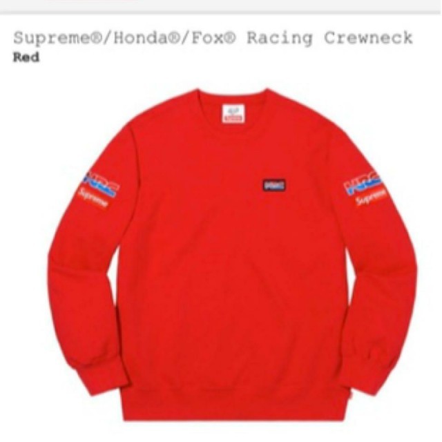 S supreme honda fox racing crewneck