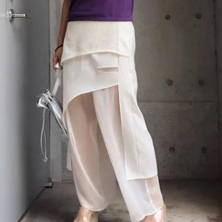アメリヴィンテージ(Ameri VINTAGE)の新品未使用　MEDI ROUGH CLOTH LAYERED PANTS(カジュアルパンツ)