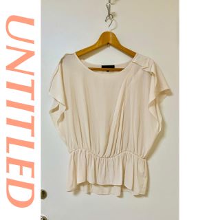 アンタイトル(UNTITLED)の《美品》アンタイトル　半袖ブラウス　半袖カットソー(カットソー(半袖/袖なし))