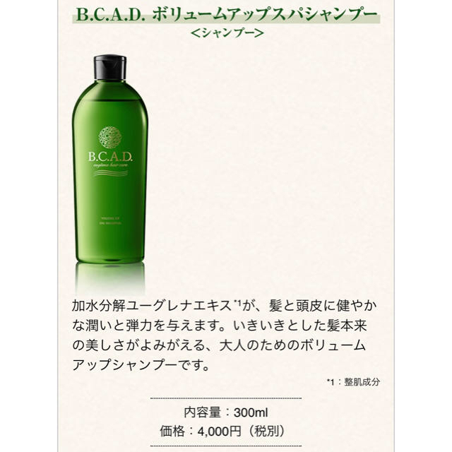 【2本】B.C.A.D. bcad ボリュームアップ スパシャンプー 300ml