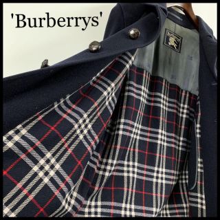 BURBERRY - BURBERRY バーバリー ウールコート ネイビー シャドー