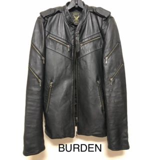 BURDEN 本革ライダースジャケットL(ライダースジャケット)