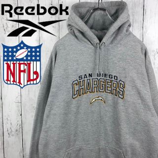 リーボック(Reebok)の【まる様専用】【美品】【激レア】【NFL】チャージャーズ☆デカロゴ 刺繍(パーカー)