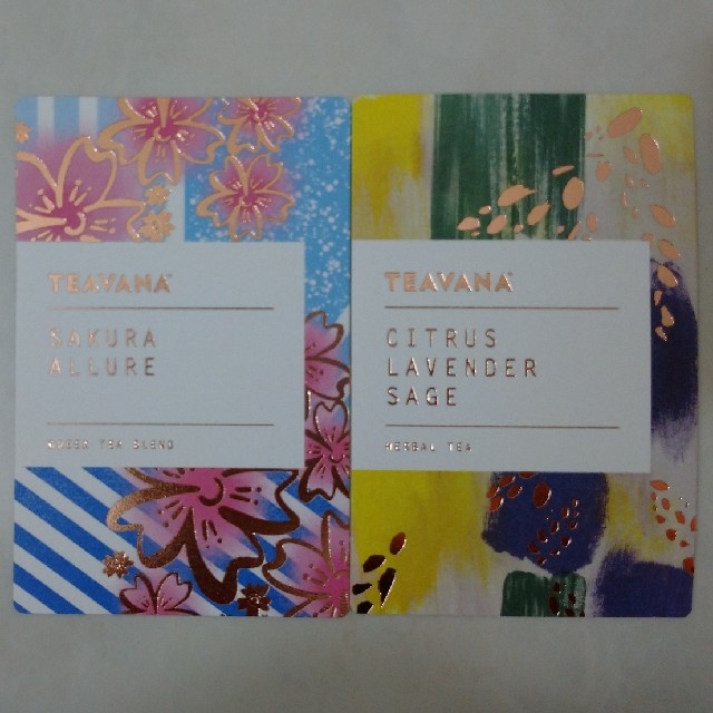 Starbucks Coffee(スターバックスコーヒー)のSTARBUCKS RESERVE TEAVANA CARD(2枚) エンタメ/ホビーのコレクション(ノベルティグッズ)の商品写真