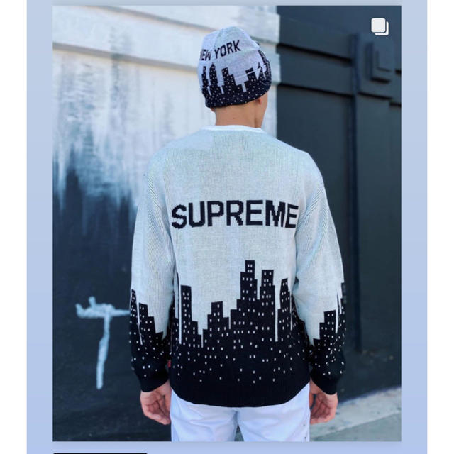 希少 XL Supreme  New York Sweater white