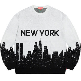 希少 XL Supreme  New York Sweater white