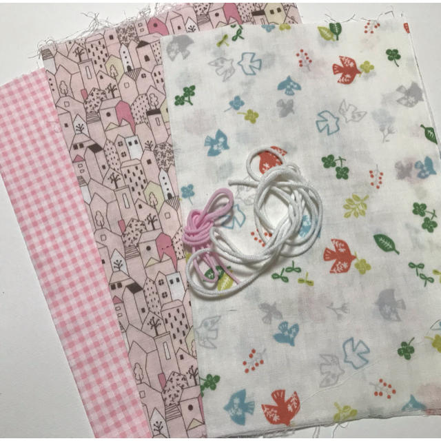 ダブルガーゼマスクハンドメイド 用 生地+ゴムの通販